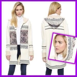 Free People Alpine Escape Sweater Coat M